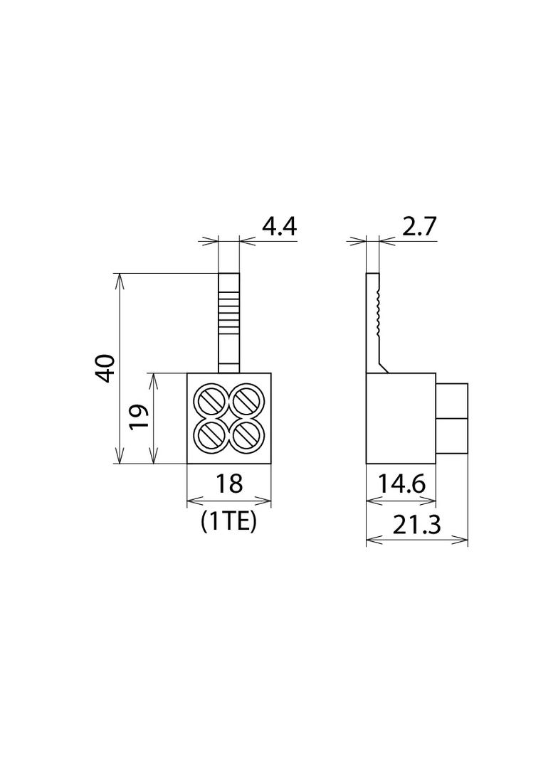 Złączka równoległa 2x16 mm2