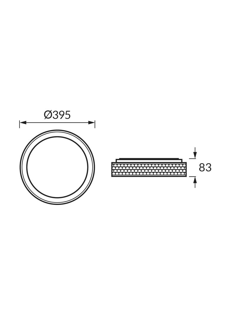 Plafoniera SMD LED RATAN LED C 24W BLACK CCT