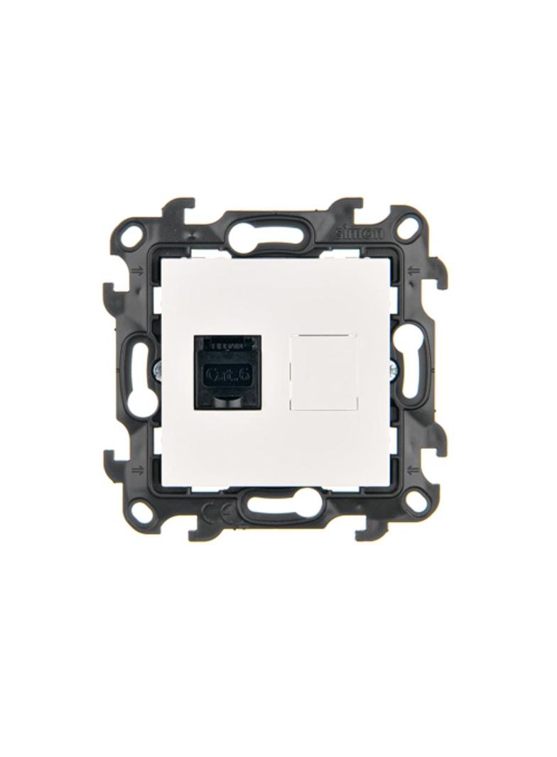 Simon 24 Gniazdo komputerowe pojedyncze RJ45 kat. 6 biały N61.01/11