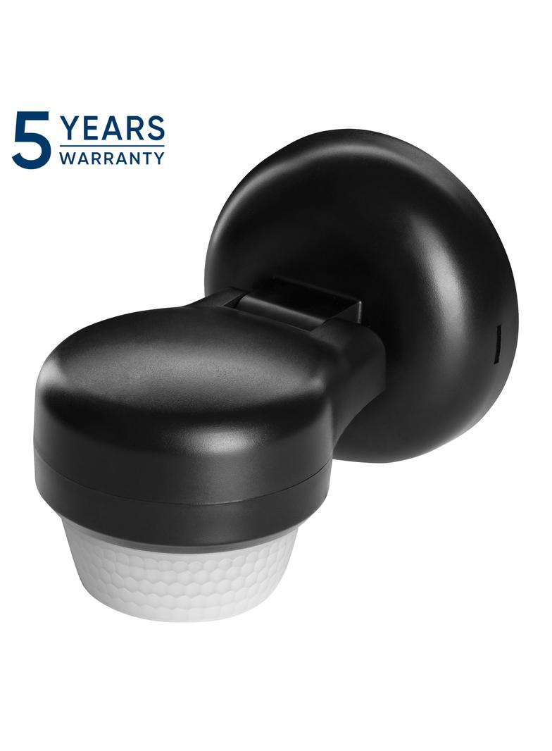 Czujnik detektor ruchu 360st. IP65 1200W zasięg max. 24m czarny ORNO