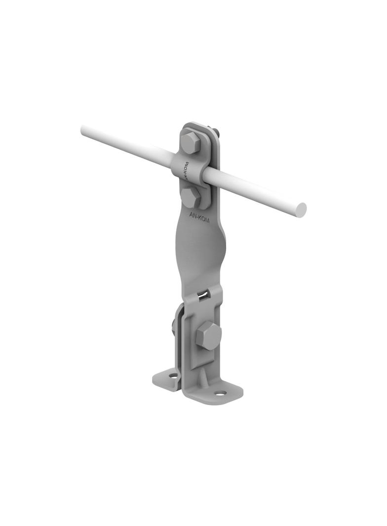 Uchwyt na blachę kątowo-skręc.,Z-śrubaH=14,5cm/OG/