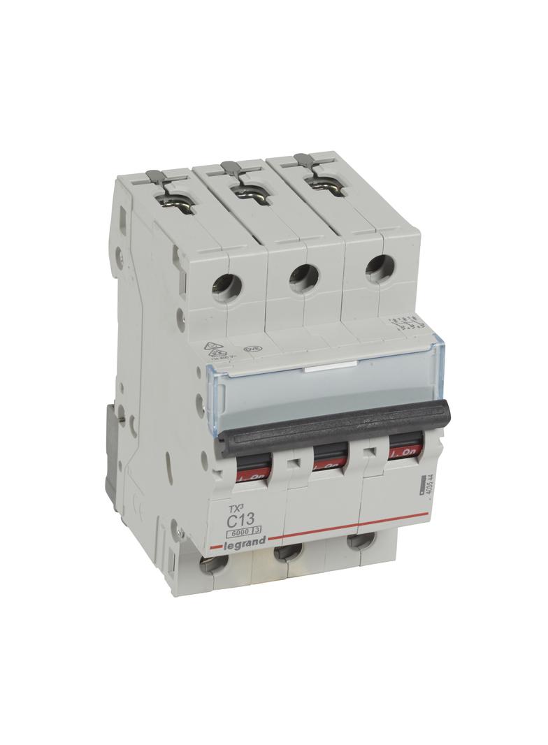 WYŁĄCZNIK NADPRĄDOWY S 303 3P C 13A 6000A SERII TX3, Legrand