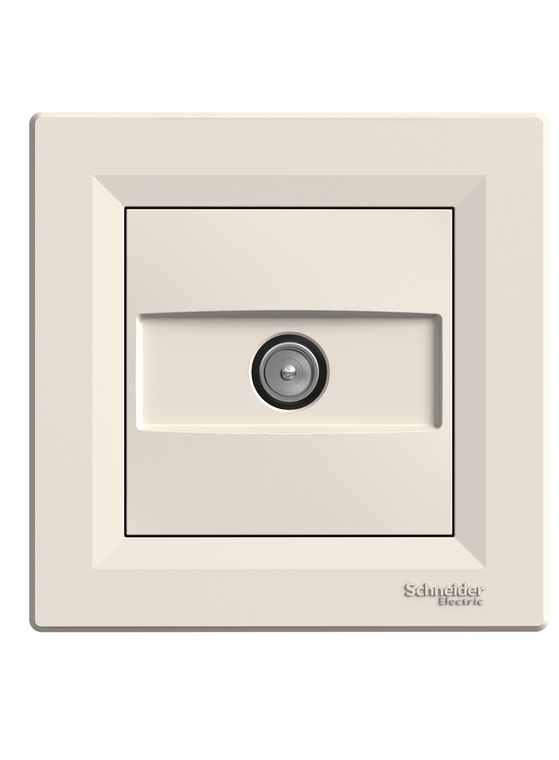 Asfora, gniazdo TV końcowe 1dB, kremowy