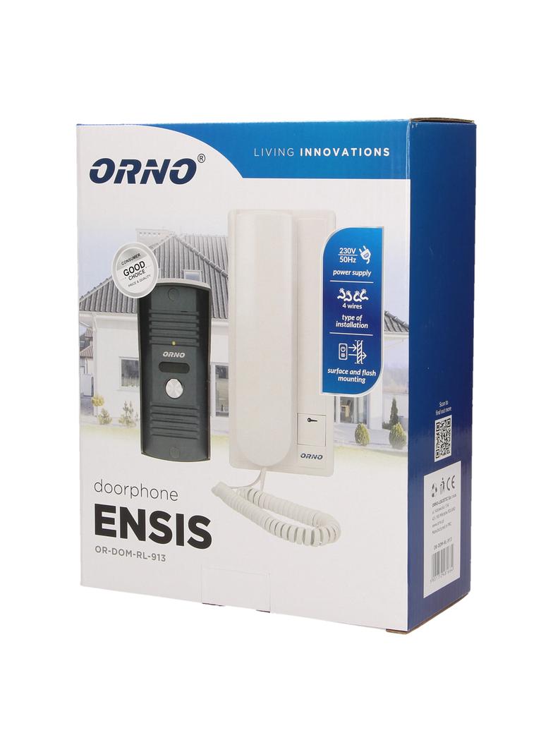 Zestaw domofonowy jednorodzinny wandaloodporny ENSIS OR-DOM-RL-913 ORNO