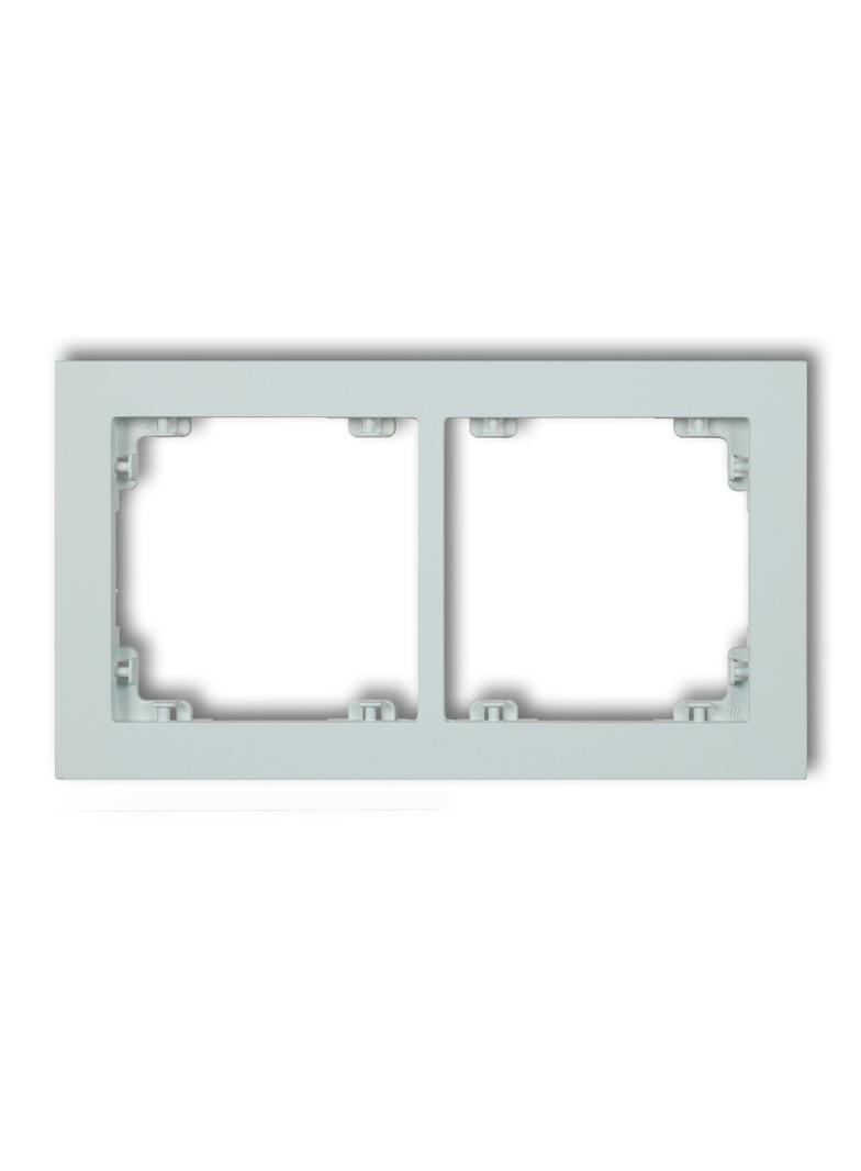 DECO Ramka uniwerstalna podwójna z tworzywa DECO Pastel Matt lodowy błękit