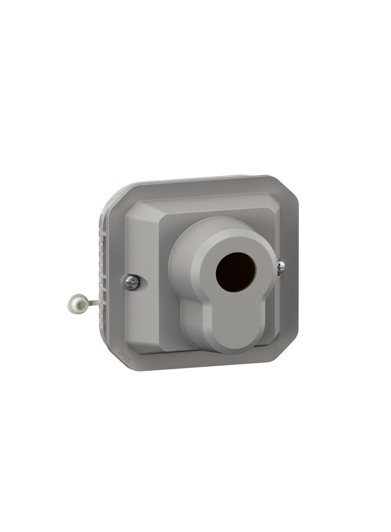 NOWE PLEXO - ŁĄCZ. NA KLUCZ 2 POZYCJE WKŁADKA TYP EURO. MECH. 10AX-250V~ SZARY