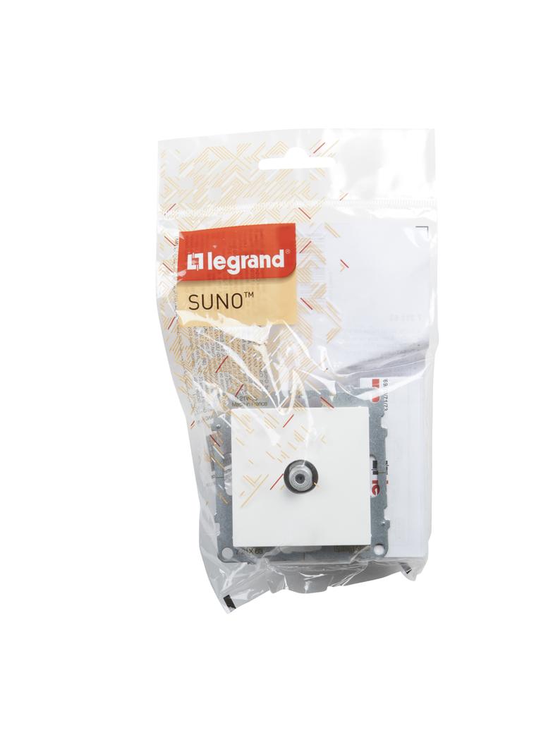 SUNO - Gniazdo TV typ  F  - końcowe - 1.5 dB, Biały, Legrand