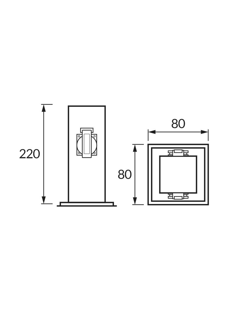 Gniazdo wtyczkowe PORT 22 2x230V D BLACK