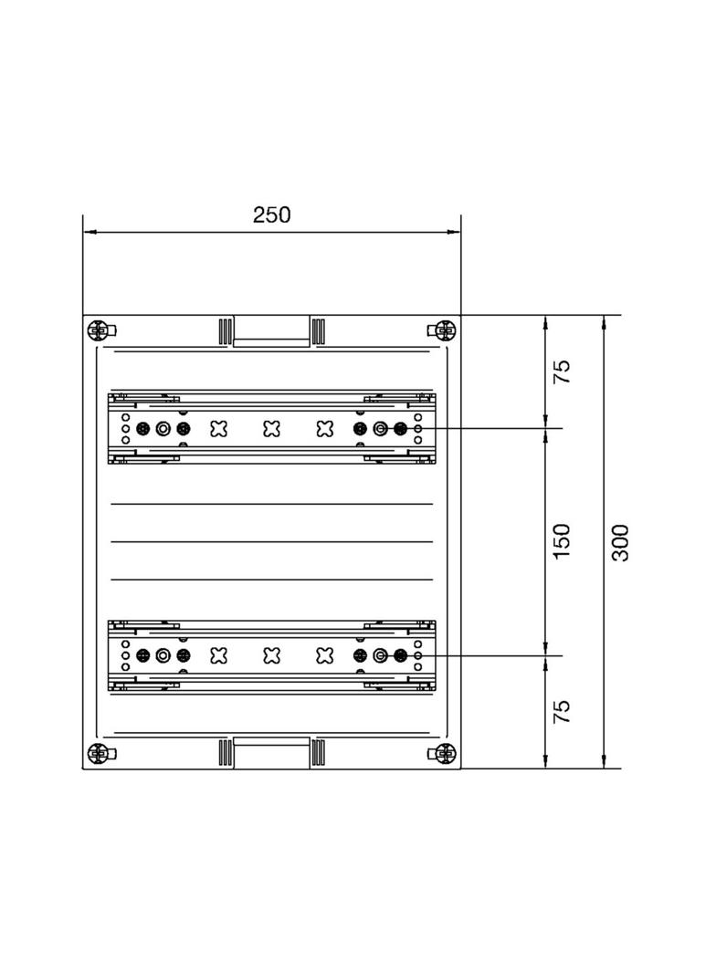 univers N Blok dla aparatów modułowych montowanych poziomo 2x12M 300x250mm UD21B1 HAGER