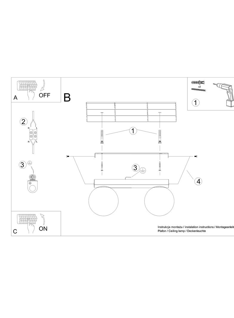 Sollux Plafon YOLI 2 czarny SL.1152