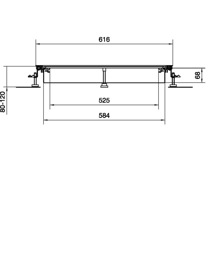 tehalit.BK Kanał współpoziomy wanna stalowa BKW 600x(80-120)mm stal BKW600080 HAGER