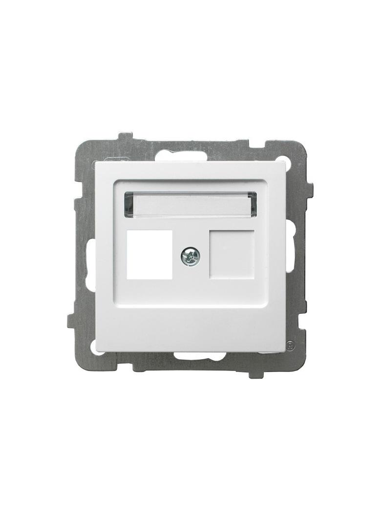 AS Obudowa gniazda pojedynczego typu Keystone prosta - kolor biały