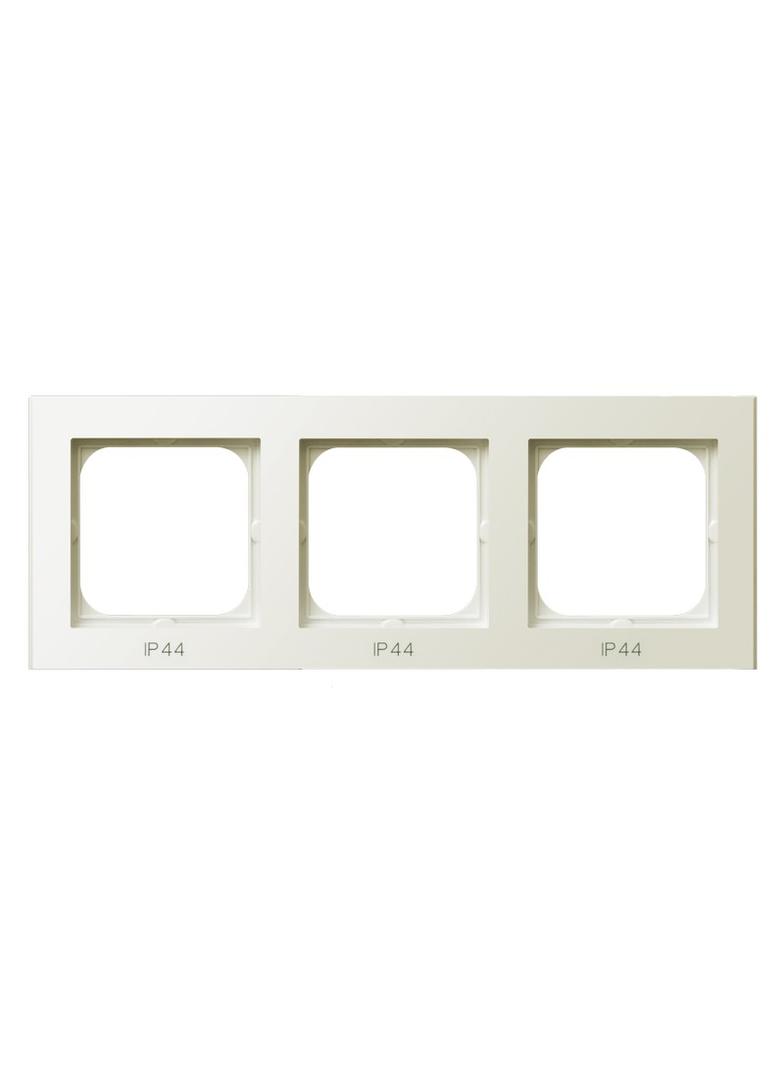 SONATA Ramka potrójna do łączników IP-44 - kolor ecru