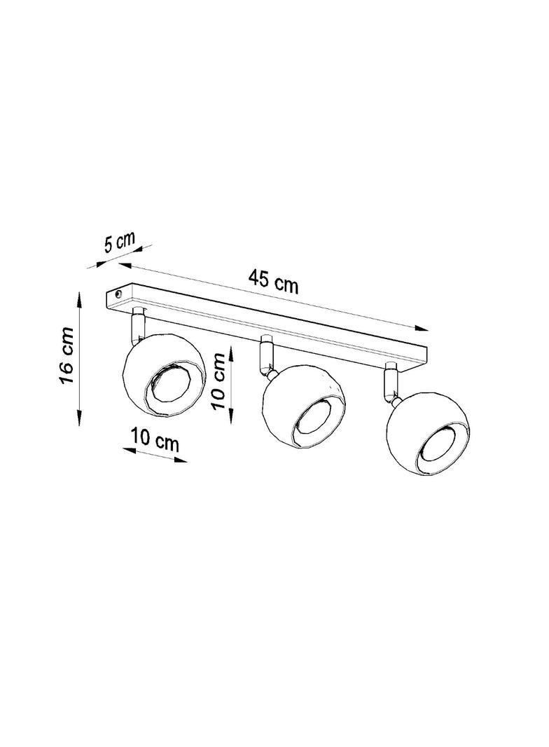 Sollux Plafon OCULARE 3 czarny SL.0445