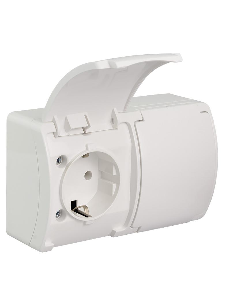 VG-Koala Gn. podw. 2x2P+Z-CHUKO n/t IP44 białe Z-lapką białą VG 182-01 61.396 OPATÓWEK