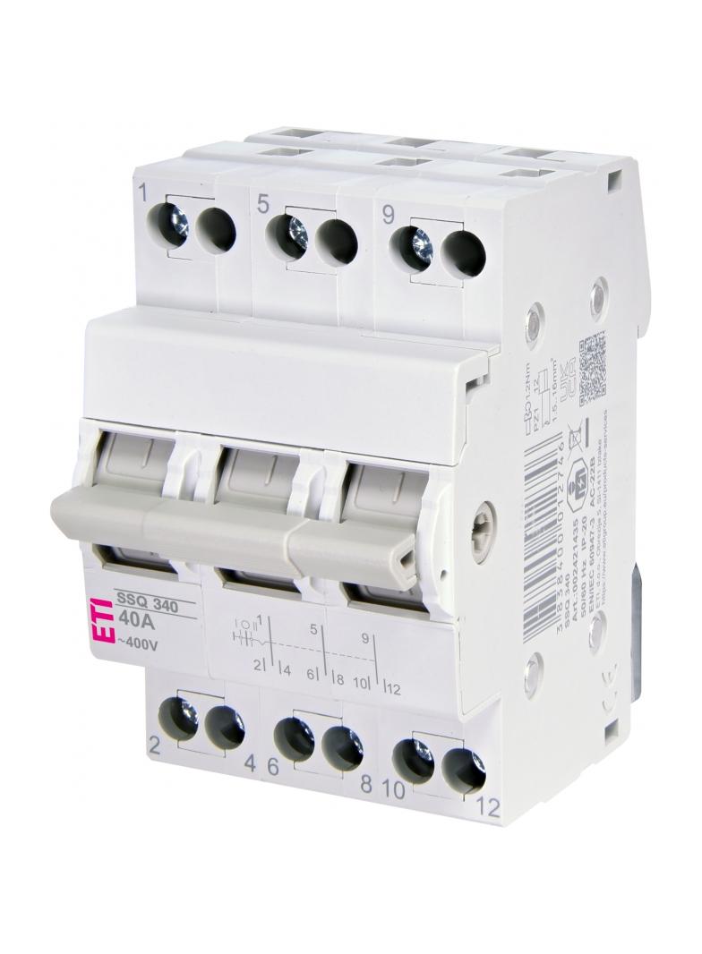 SSQ  340 Przełącznik trójpołożeniowy modułowy 40A 3-biegunowy