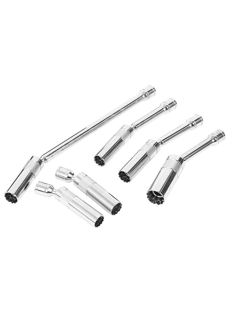 Zestaw nasadek na przegubach, do świec zapłonowych 6 szt.