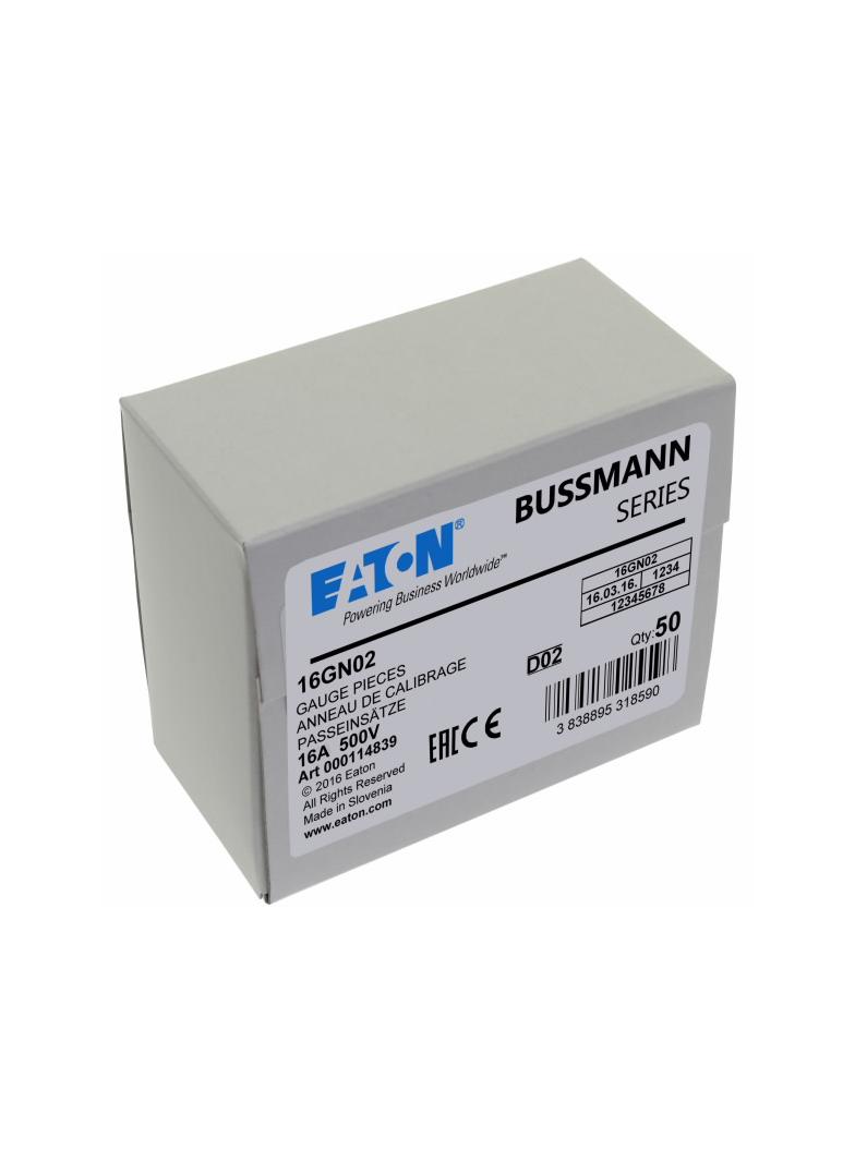 GAUGE PIECE DO2 16A 400V FOR E18 Wstawka kalibrowa D02 16A E18 16GN02 EATON