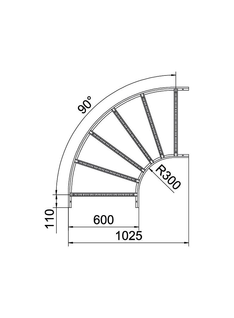 LB 90 1160 R3 FT Łuk 90°