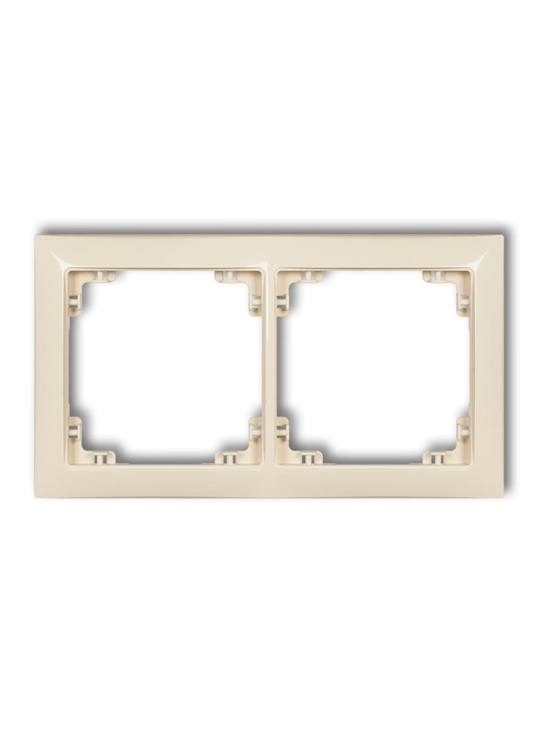 DECO Ramka podwójna z tworzywa DECO Soft beżowa 1DRSO-2 KARLIK