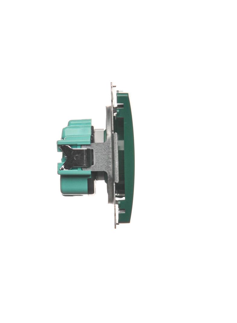 Simon Basic Gniazdo wtyczkowe z uziemieniem z przesłonami torów prądowych 16A 250V zaciski śrubowe zielone BMGZ1Z.01/33 BMGZ1z.01/33 KONTAKT