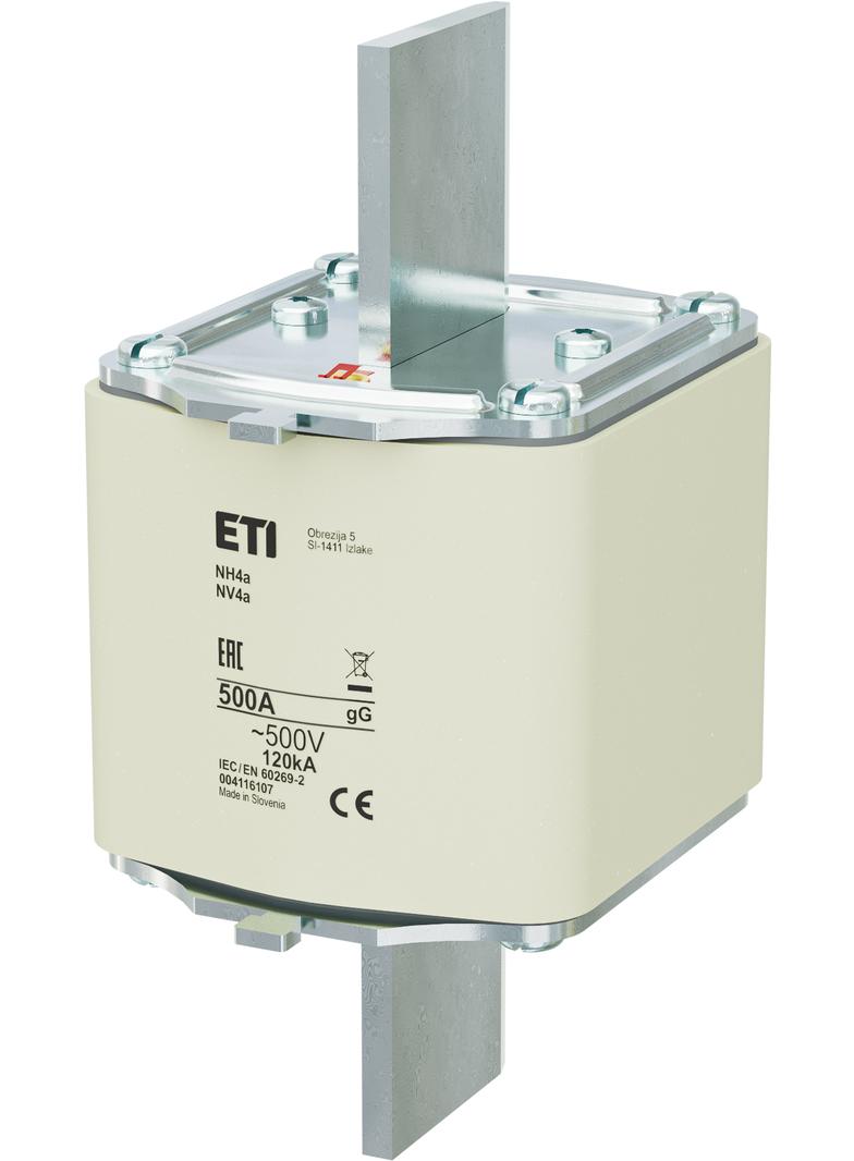 Wkładka topikowa NH zwłoczna NH4a gG 500A 500V 004116107 ETI
