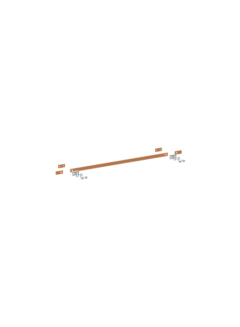 ZX2332 Szyna miedziana 20x5mm szerokość 3PW 750mm V2, A2 (do samodzielnego montażu)