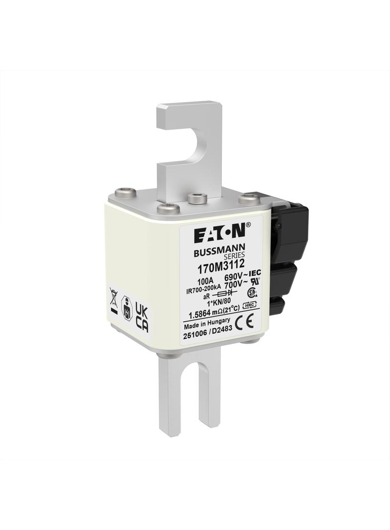 100A 690V 1*KN/80 aR INDICATOR FUSE Wkładka szybka 100A AC 690V compact DIN 1 45x59x104 mm 170M3112