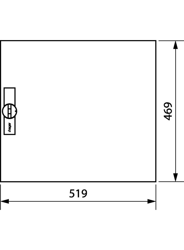 univers Drzwi prawe do obudowy IP44 500x550mm FZ002N HAGER