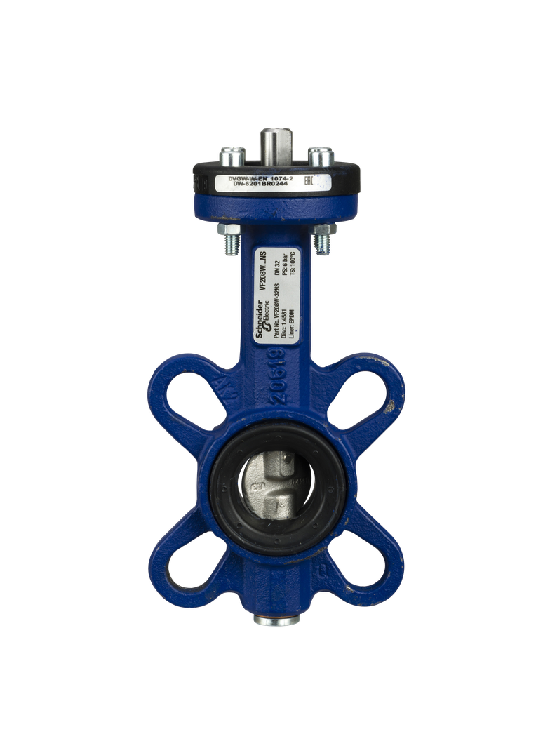 VF208W, zawór klapowy, DN32, kvs 26,5, przyłącze kołnierzowe, medium -10…100°C, dysk ze stali nierdz