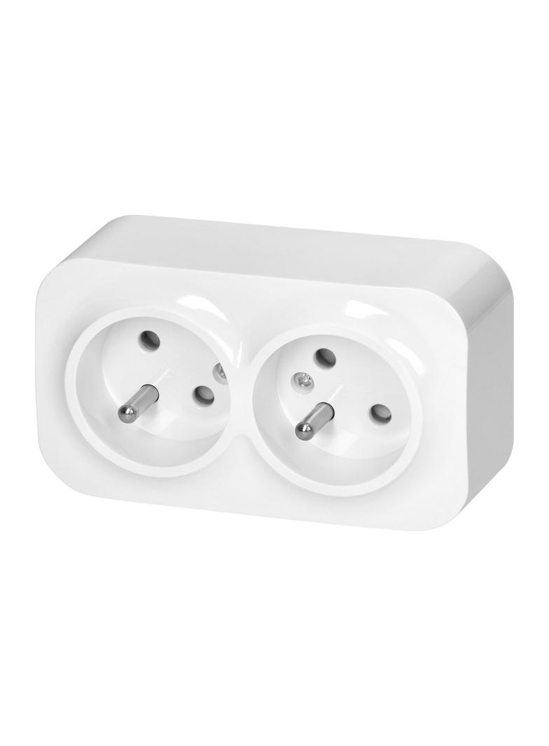 ToDo Gniazdo podwójne natynkowe 16A 230VAC IP20 Białe