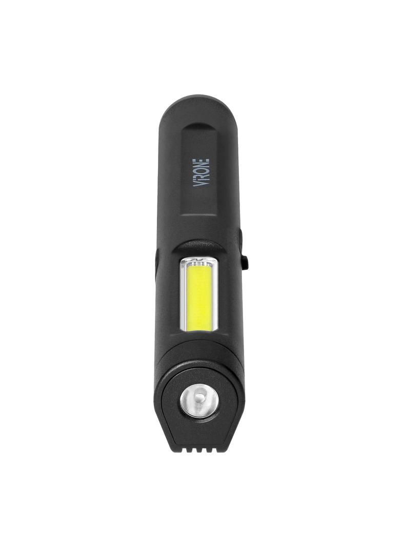 Latarka warsztatowa LED, 5+3W, 300lm+70lm, 600mAh, magnes, klips