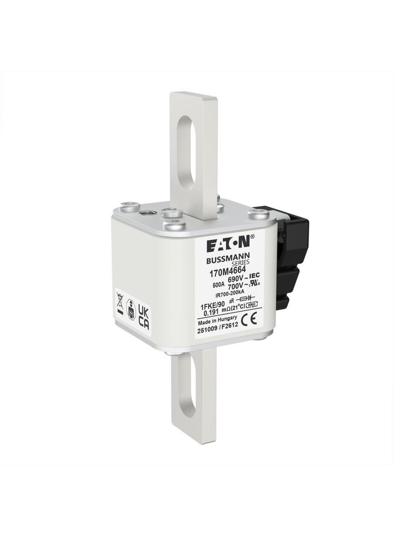 FUSE 500A 690V 1FKE/90 AR UC Wkładka szybka 500A AC 690V rozmiar 1 53x69x136 mm aR IEC UL, 170M4664