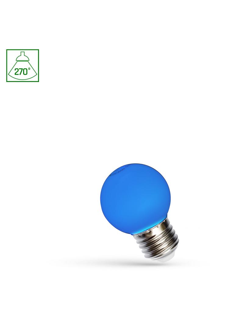 LED KULKA E-27 230V 1W BLUE PCV  SPECTRUM+