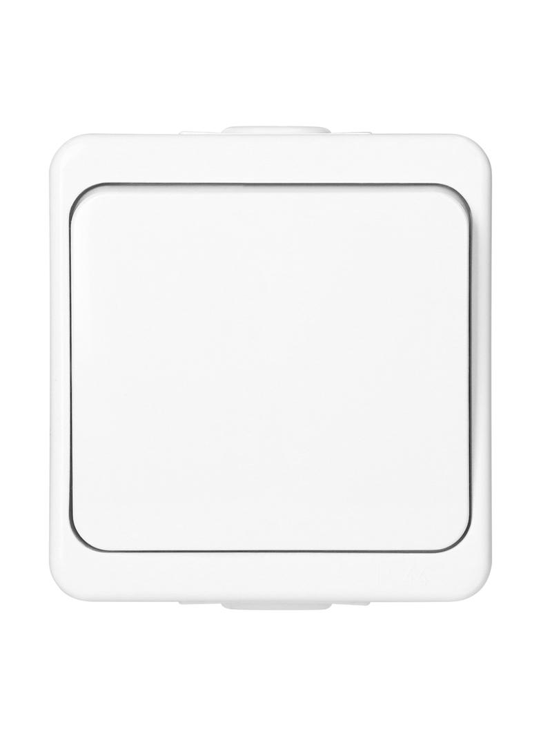 Łącznik natynkowy 10A, 250V, 1-biegunowy IP44, SMART, biały