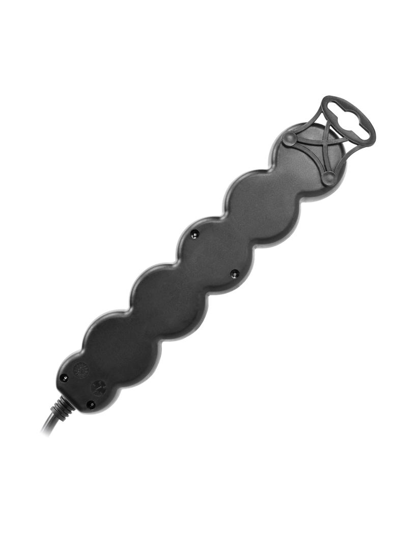 Przedłużacz 5-krotny 2P+Z (Schuko), 3m H05VV-F 3x1,5mm2, Imax=16A, płaska wtyczka, czarny