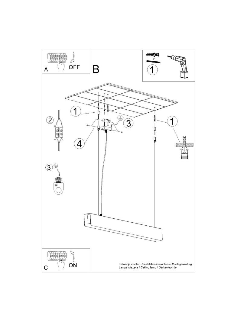 Lampa wisząca SPARK czarna