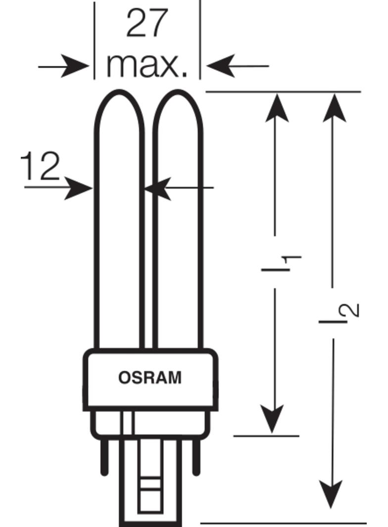 Świetlówka pinowa DULUX D/E 13W 840