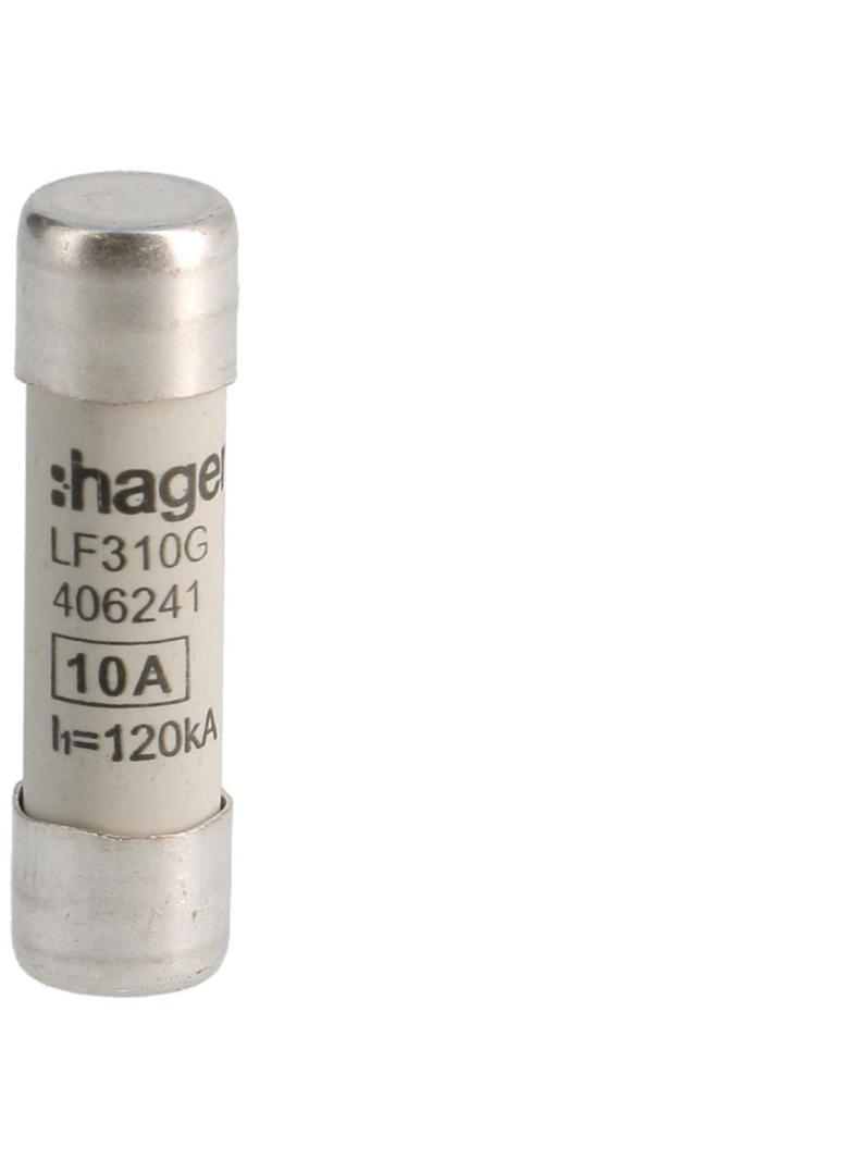 Wkładka bezpiecznikowa cylindryczna CH-10 10x38mm gG 10A 500VAC LF310G HAGER