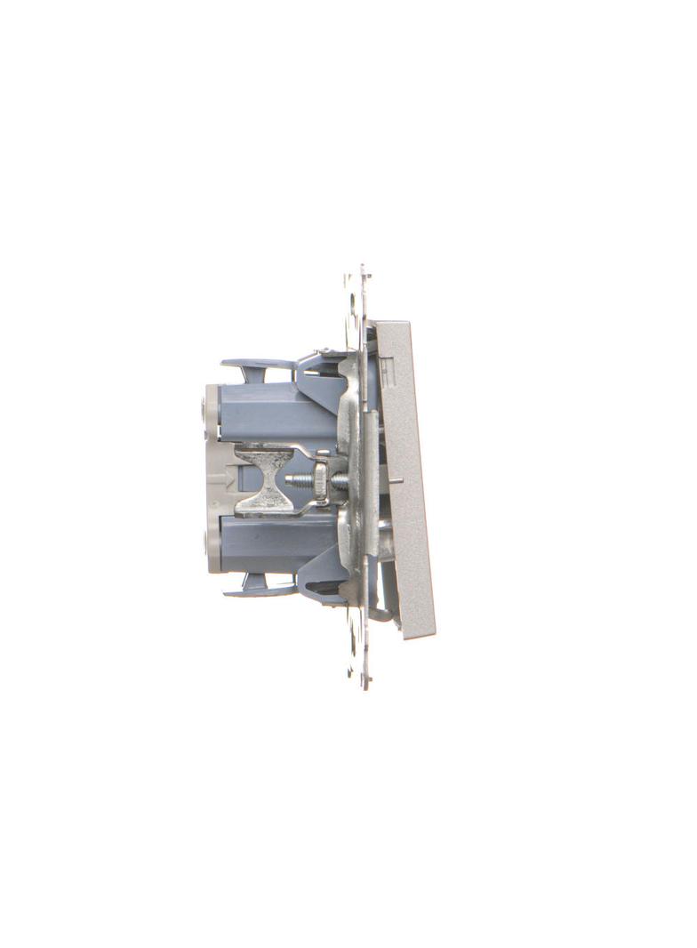 Simon 55 Łącznik krzyżowy z podświetleniem LED – piktogram schody szybkozłączka Aluminium mat TW7L.01/143 KONTAKT