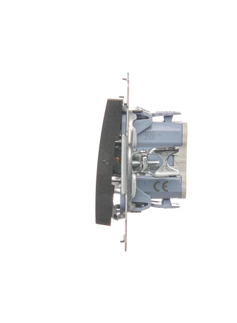Simon 54 Łącznik świecznikowy do wersji IP44 10A 250V szybkozłączka antracyt *Posiada wkładkę uszczelniającą pod klawisze DU1W DW5B.01/48 KONTAKT