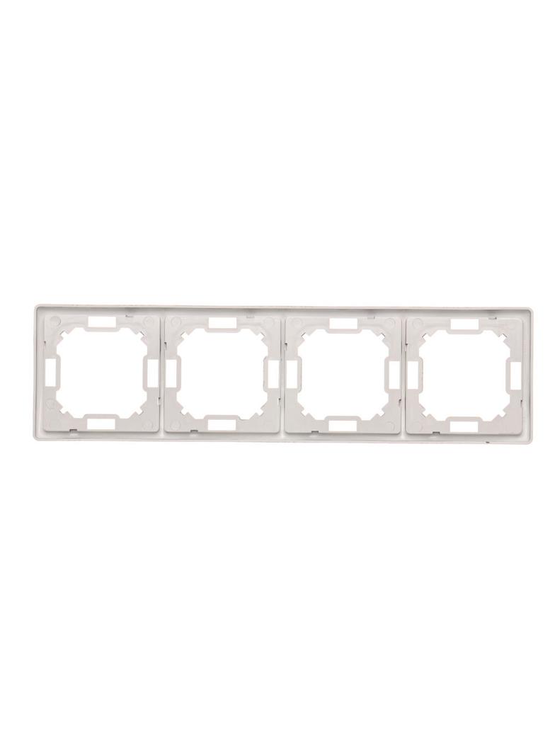 Simon Basic Standard Ramka 4-krotna – uniwersalna poziom i pion stal inox BMR4/21 KONTAKT