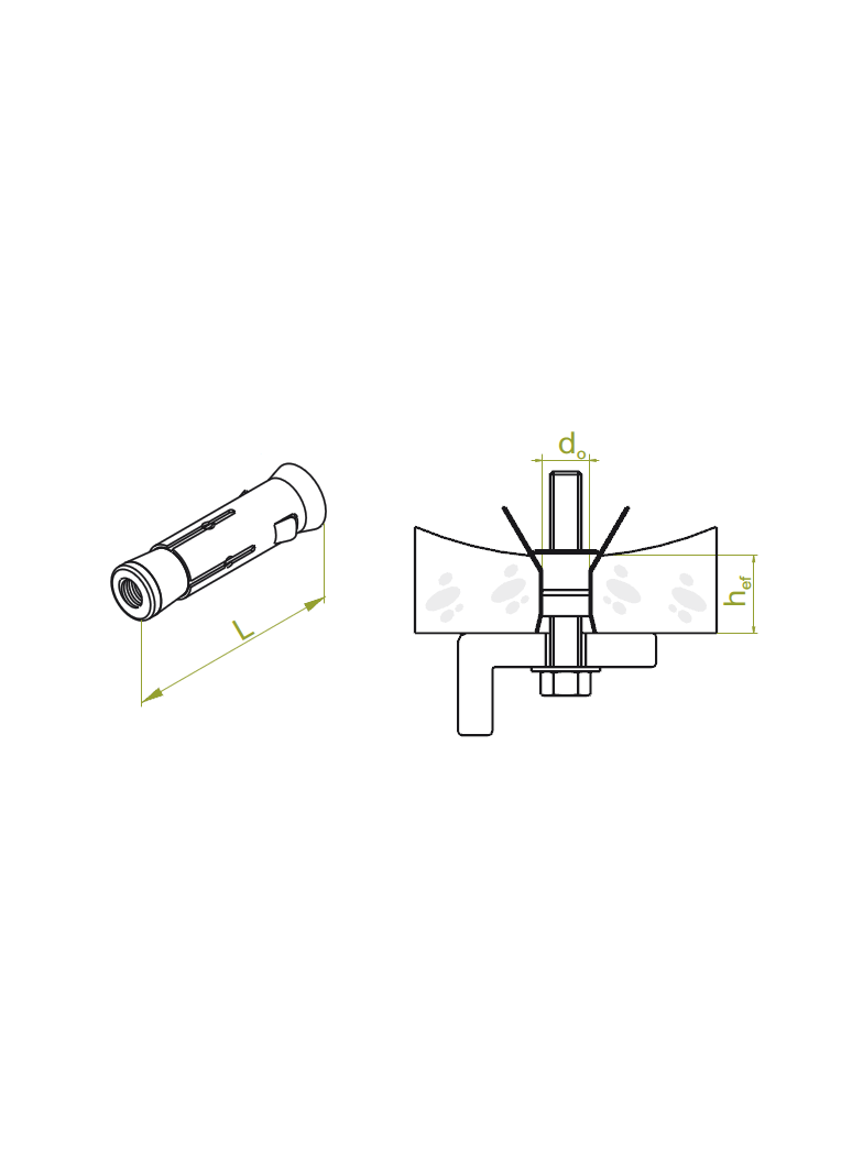 KSKOM8 Kotwa do stropów kanałowych