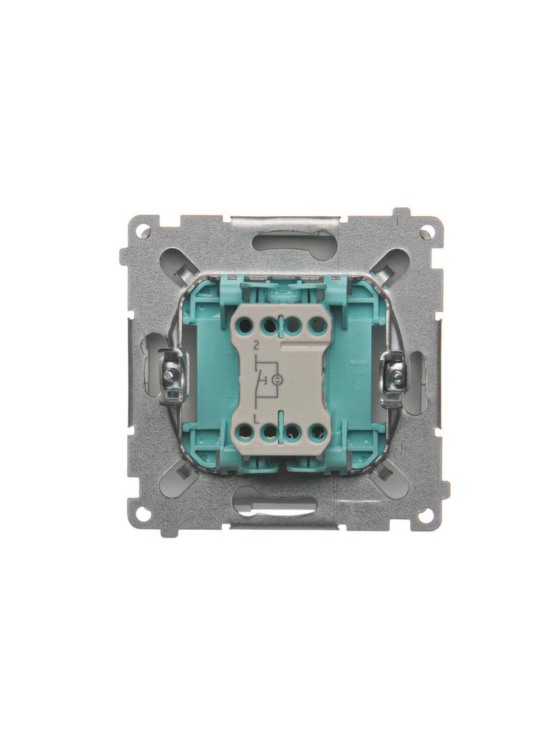 Simon Basic Przycisk światło z podświetleniem LED 10A 250V szybkozłączka srebrny mat BMS1L.01/43 KONTAKT
