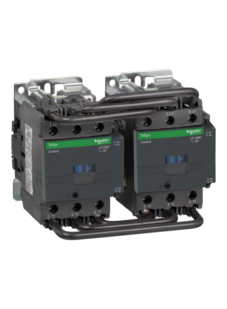 Układ nawrotny TeSys D AC3 80A 3P 1NO 1NC cewka 110V 50HZ zaciski skrzynkowe