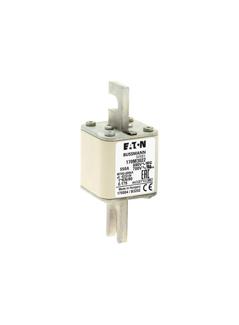 550A 690V 1*/80 aR INDICATOR FUSE Wkładka szybka 550A AC 690V compact DIN 1 45x45x104 mm, 170M3022 E