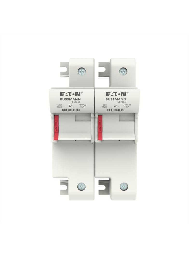 2 Pole 22x58 MFH Podstawa wkładki cylindrycznej 22x58 2P 125A 690VAC CH222DU EATON