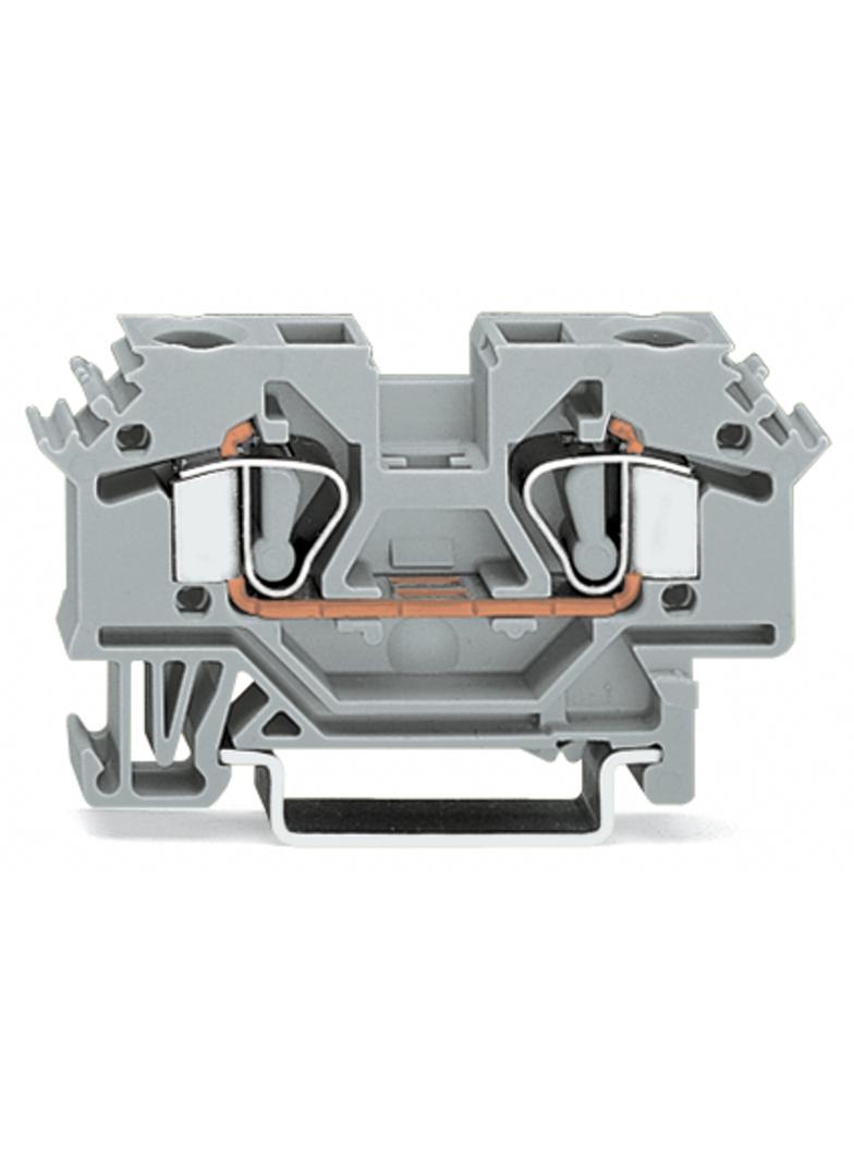 Złączka szynowa 2‑przewodowa 6mm2 szara 282‑601 WAGO