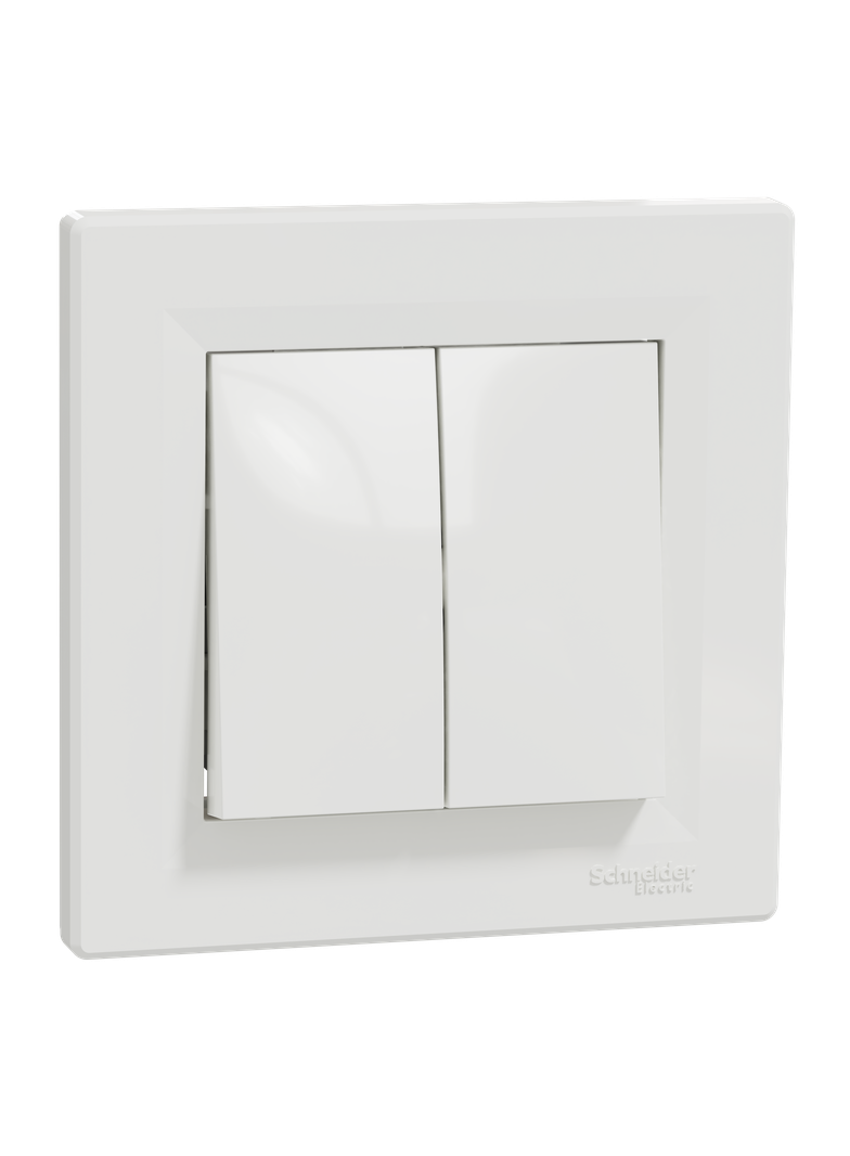 Asfora, łącznik podwójny schodowy, biały