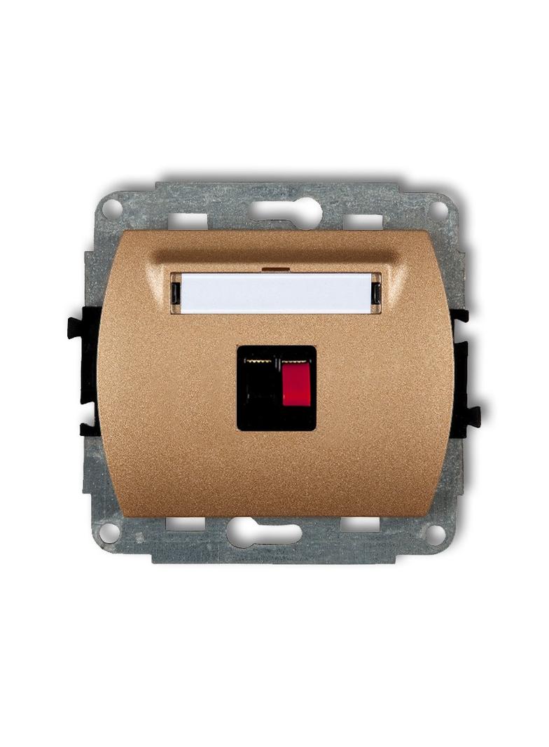 TREND Mechanizm gniazda głośnikowego pojedynczego złoty metalik